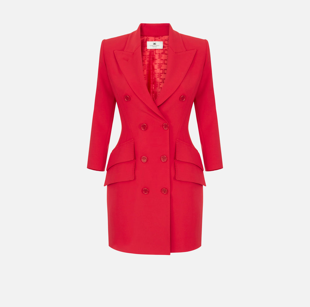 Elisabetta Franchi AB98066E2 - Robemanteau in crêpe leggero