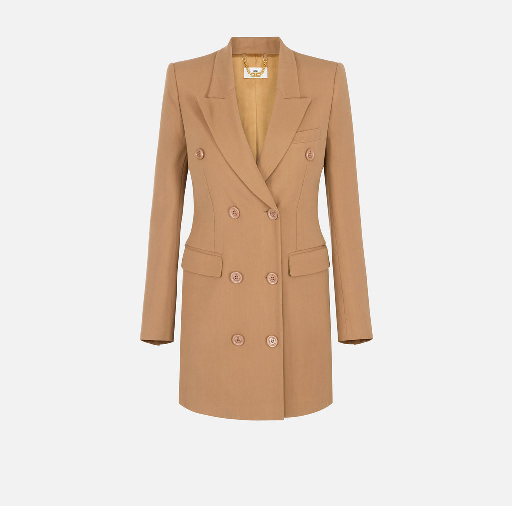 Elisabetta Franchi AB98167E2 - Abito in gabardina fluida