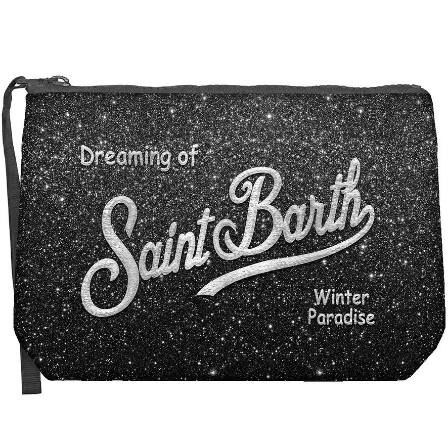 MC2 Saint Barth ALINE LUREX W ALI0026 - Pochette Aline in filato lurex scintillante - Nero (00 Emb)