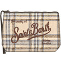 MC2 Saint Barth ALINE WOOL ALI0022 - Pochette Aline in lana a motivo tartan - Tartan Grigio (Tartan 1219 Emb)