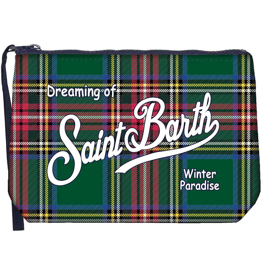 MC2 Saint Barth ALINE W ALI0002 - Pochette Aline in neoprene - Verde Tartan (Tartan 51)