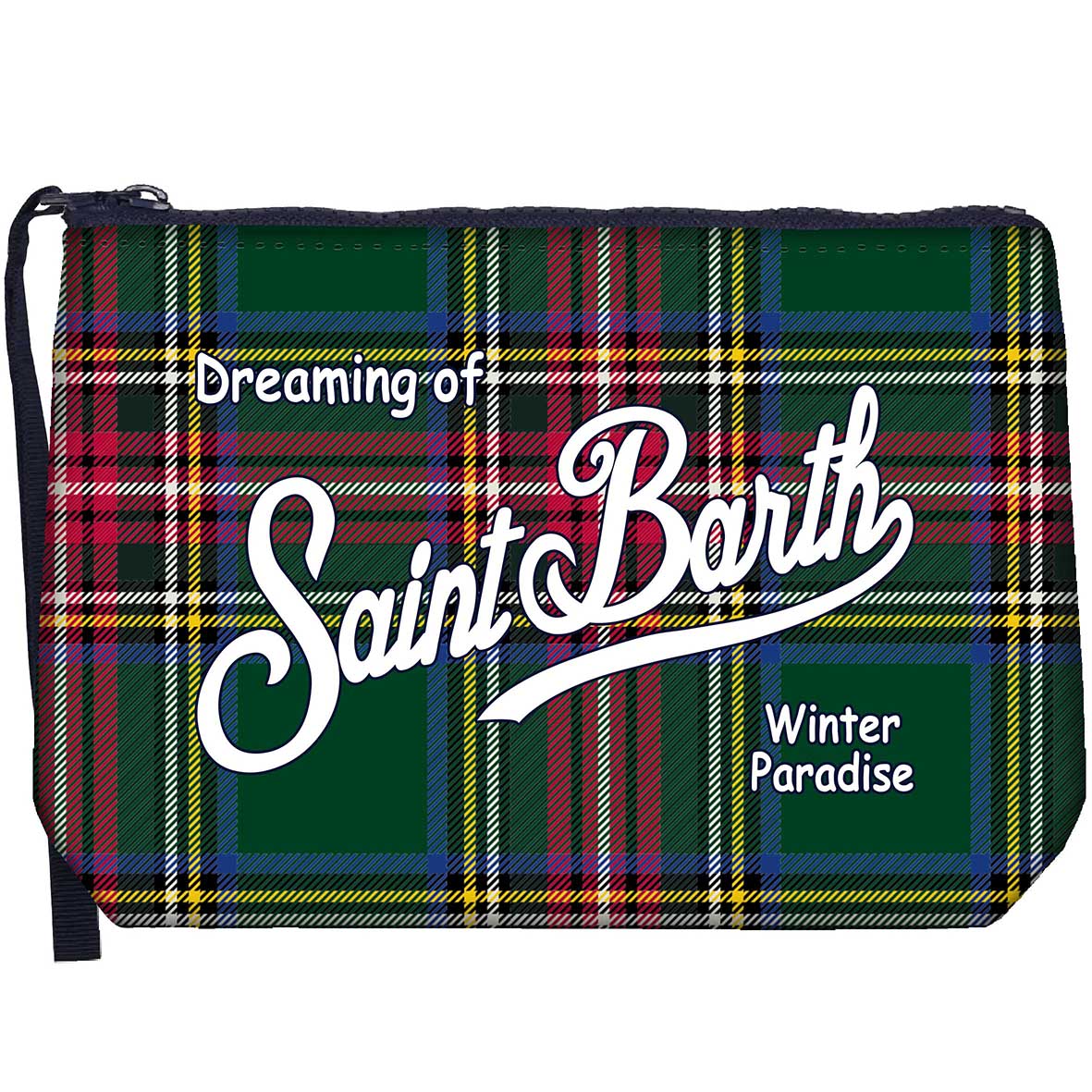 MC2 Saint Barth ALINE W ALI0002 - Pochette Aline in neoprene - Verde Tartan (Tartan 51)
