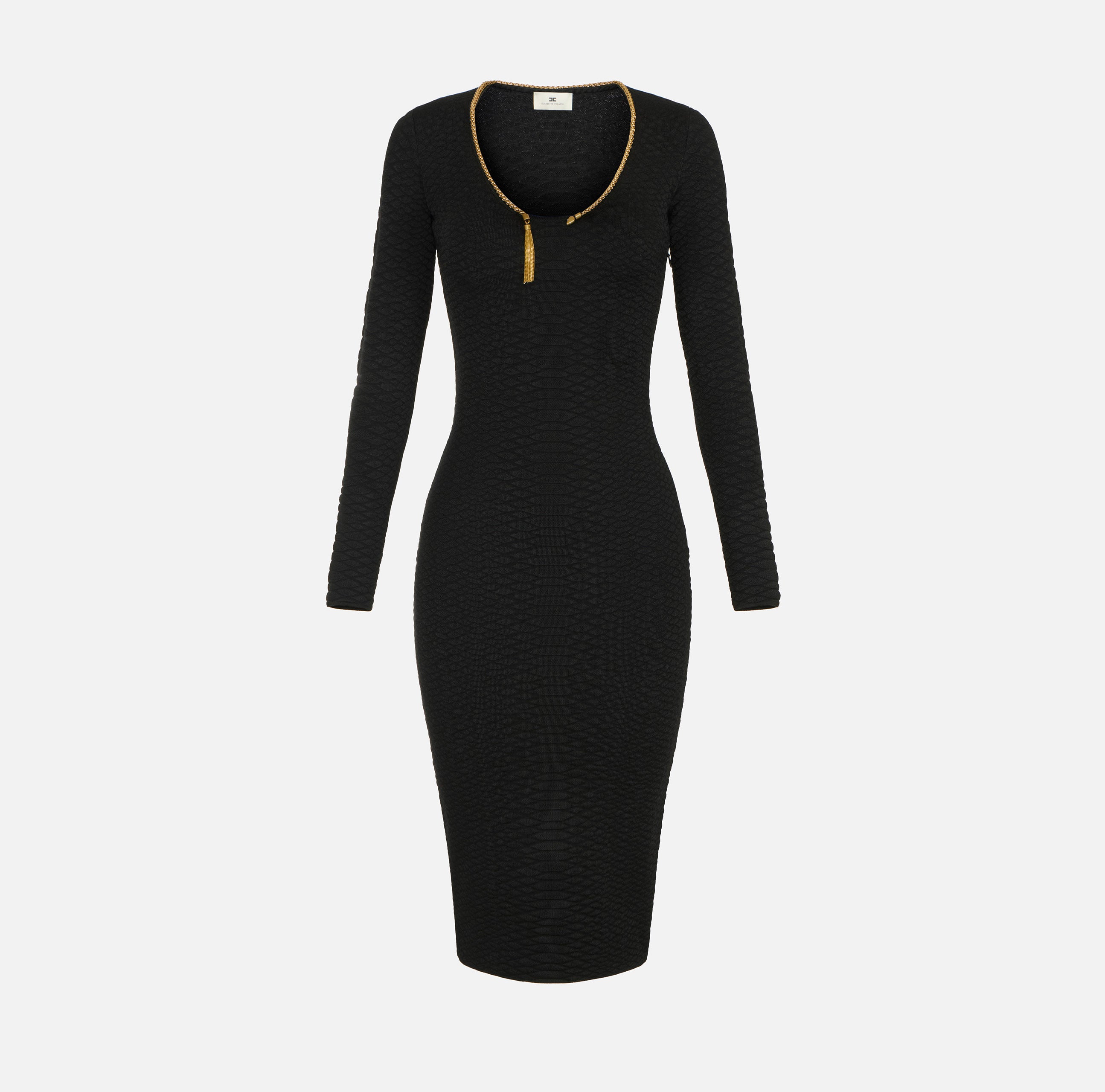 Elisabetta Franchi AM30S67E2 - Abito in maglia a trama snake