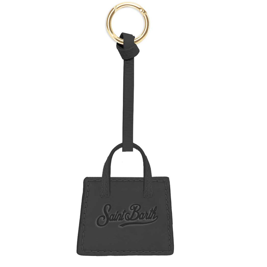 MC2 Saint Barth BAG CHARM BCHARM01 - Charm portachiavi per borsa in vera pelle - Nero (Leather Bag 00)