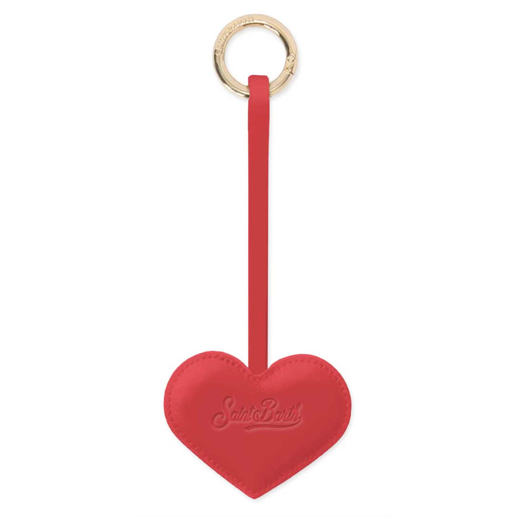 MC2 Saint Barth BAG CHARM BCHARM01 - Charm portachiavi per borsa in vera pelle - Rosso (Leather Heart 41)