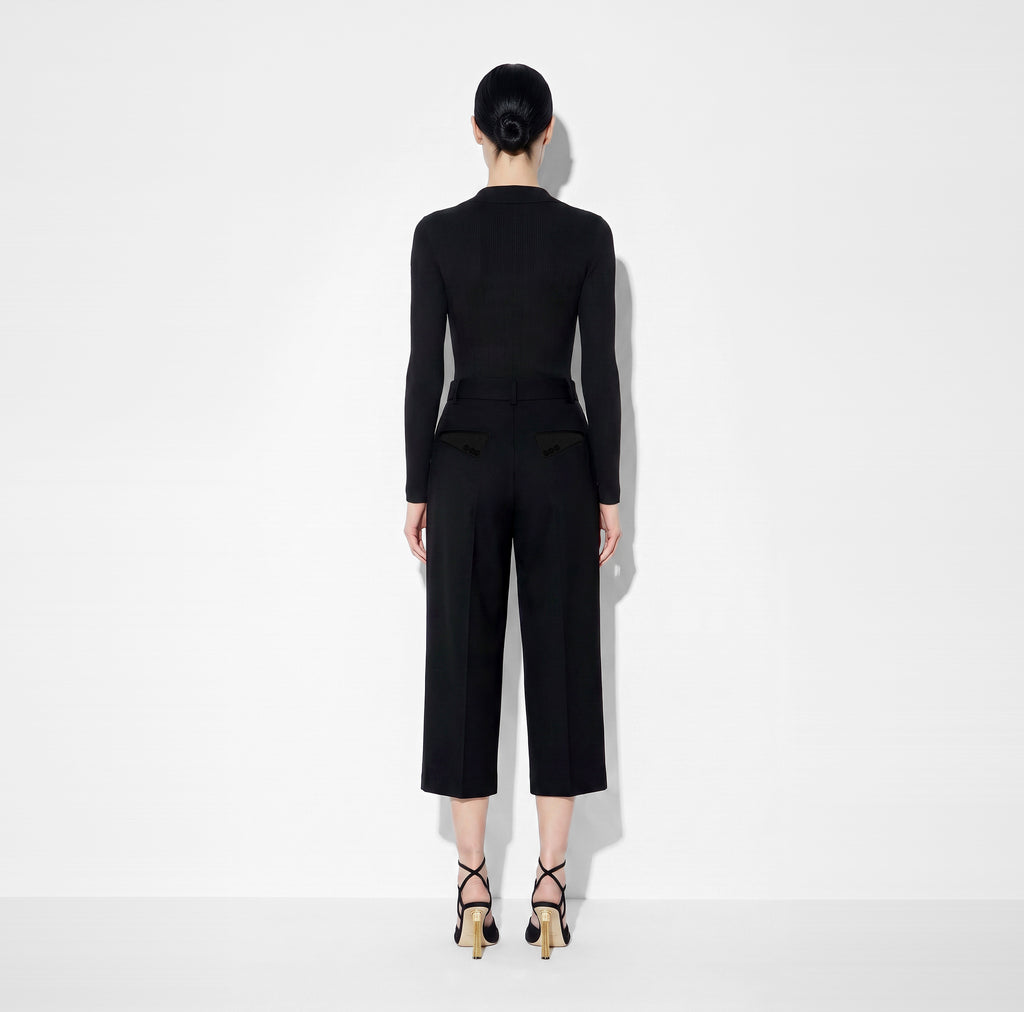 Elisabetta Franchi BK02B66E2 - Body in maglia con ricami à jour