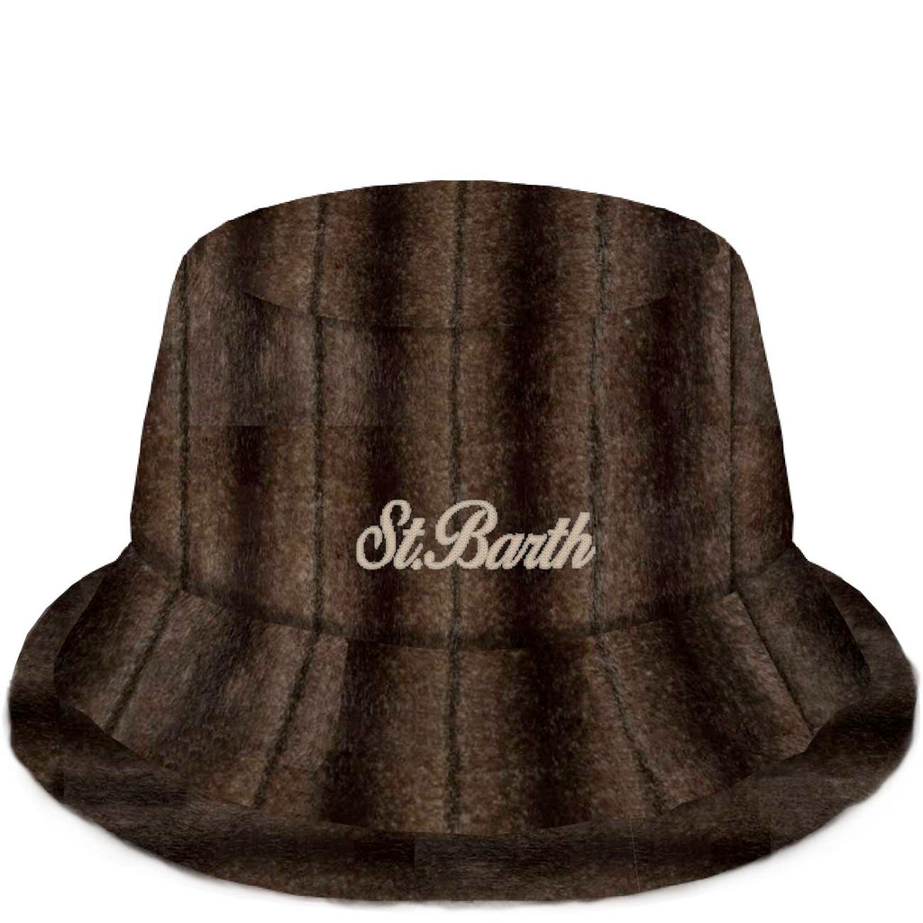 MC2 Saint Barth BUCKET HAT FUR BHAT003 - Cappello alla pescatora bucket hat in morbida eco-pelliccia - Marrone Visone (Mink 18h Emb)