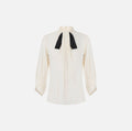 Elisabetta Franchi CA17866E2 - Blusa in georgette con cravattino