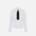 Elisabetta Franchi CA19867E2 - Camicia in popeline con cravattino