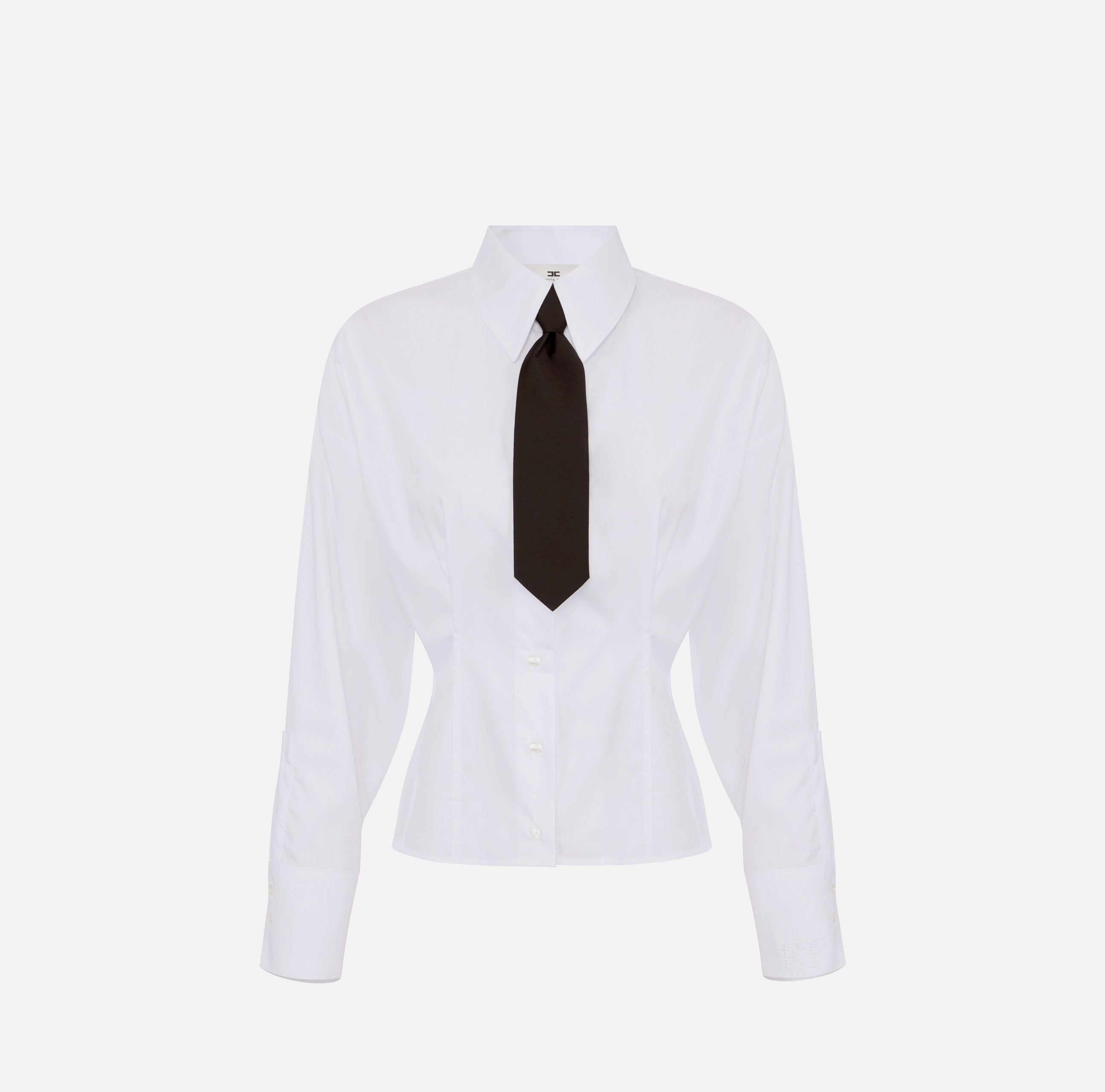 Elisabetta Franchi CA19867E2 - Camicia in popeline con cravattino