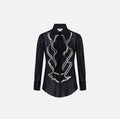 Elisabetta Franchi CA21067E2 - Camicia in georgette con ruches