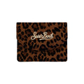 MC2 Saint Barth CARD HOLDER CARDH01 - Portacarte compatto in vera pelle stampata - Nero Maculato (Dark Leo Brushed Leather 00)