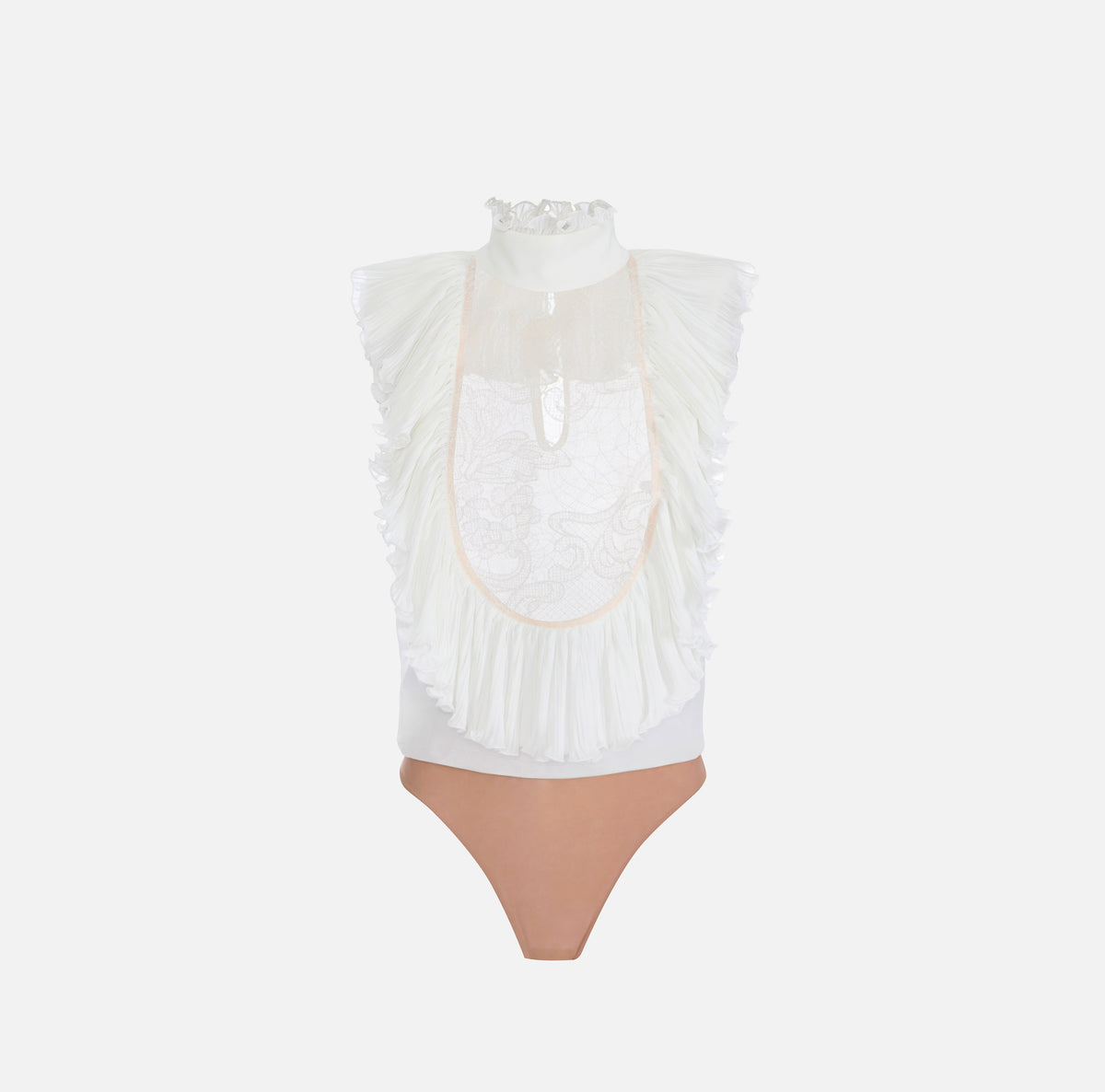 Elisabetta Franchi CB01067E2 - Body en georgette et dentelle