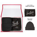 MC2 Saint Barth CHRISTMAS BOX WOMAN BOX0048 - Cofanetto regalo natalizio Christmas Box donna con accessori in tweed - Nero Tweed (Tweed Shiny 00)