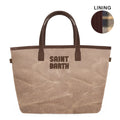 MC2 Saint Barth CITY BAG MINI WAX CBMIN001 - Borsa City Bag Mini in cotone cerato - Beige (1318)