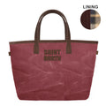 MC2 Saint Barth CITY BAG MINI WAX CBMIN001 - Borsa City Bag Mini in cotone cerato - Bordeaux (4518)