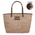 MC2 Saint Barth CITY BAG WAX CB0006 - Borsa City Bag in cotone cerato con manici - Beige (1318)