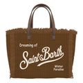 MC2 Saint Barth COLETTE CORDUROY N COL0048 - Borsa Colette in velluto a coste con ricamo - Marrone (S 18 Emb)