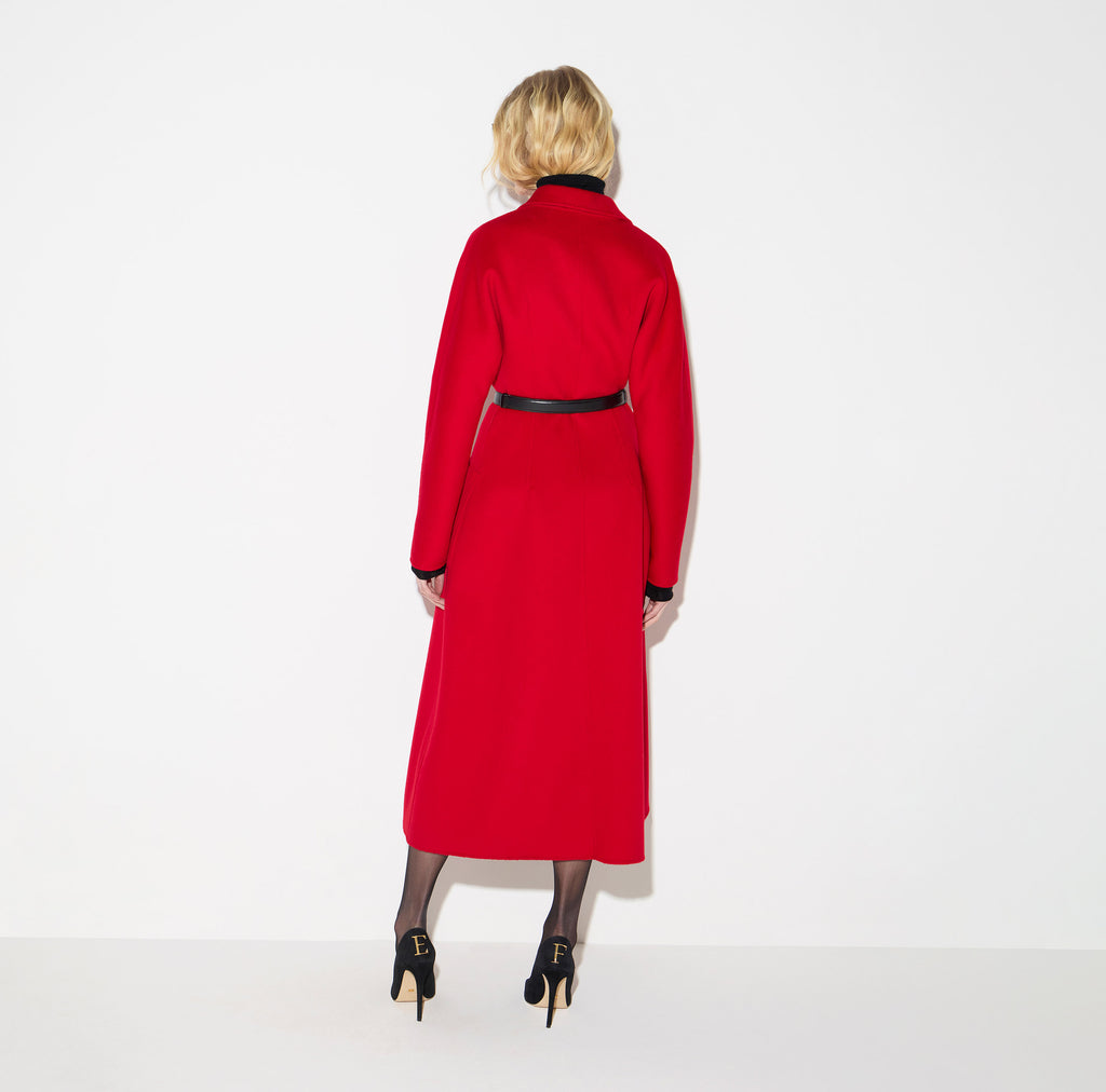 Elisabetta Franchi CP03D67E2 - Cappotto in panno double con cintura