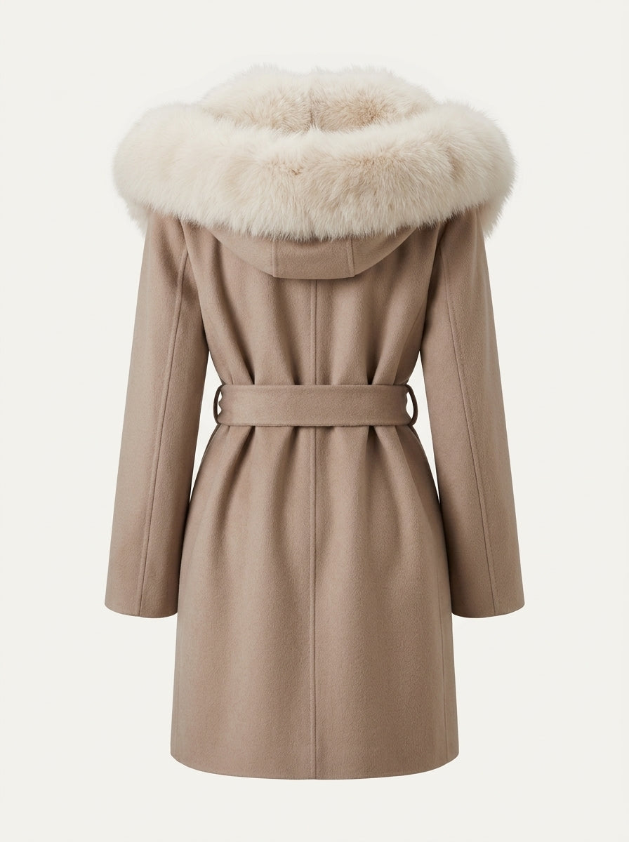 Yes London CD1243/VO - Cappotto con cappuccio in volpe - Casha - Retro