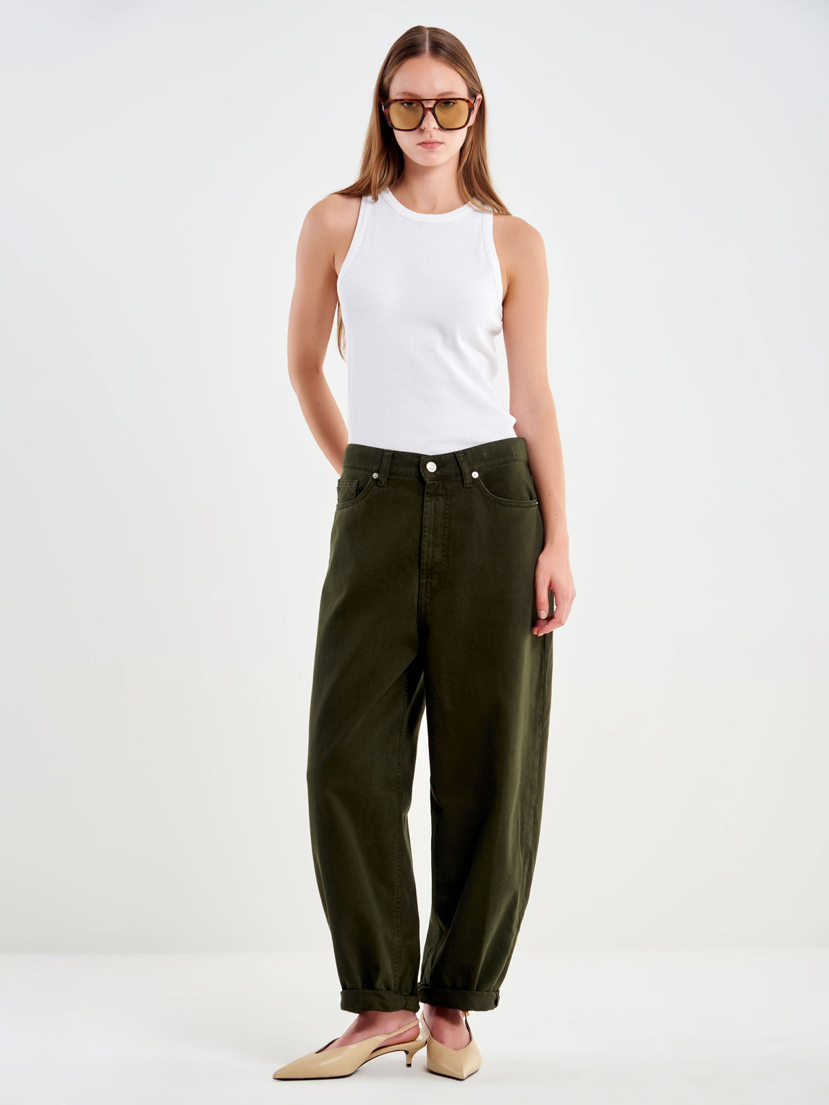 Vicolo LAILA - Jeans relaxed fit - Verde Militare 1