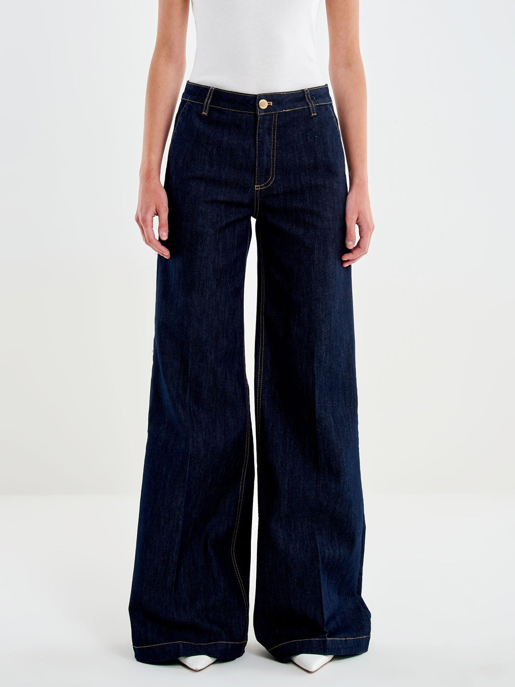 Vicolo DAC5066 - Jeans Elena Wide Leg Denim Rinse - Foto 2
