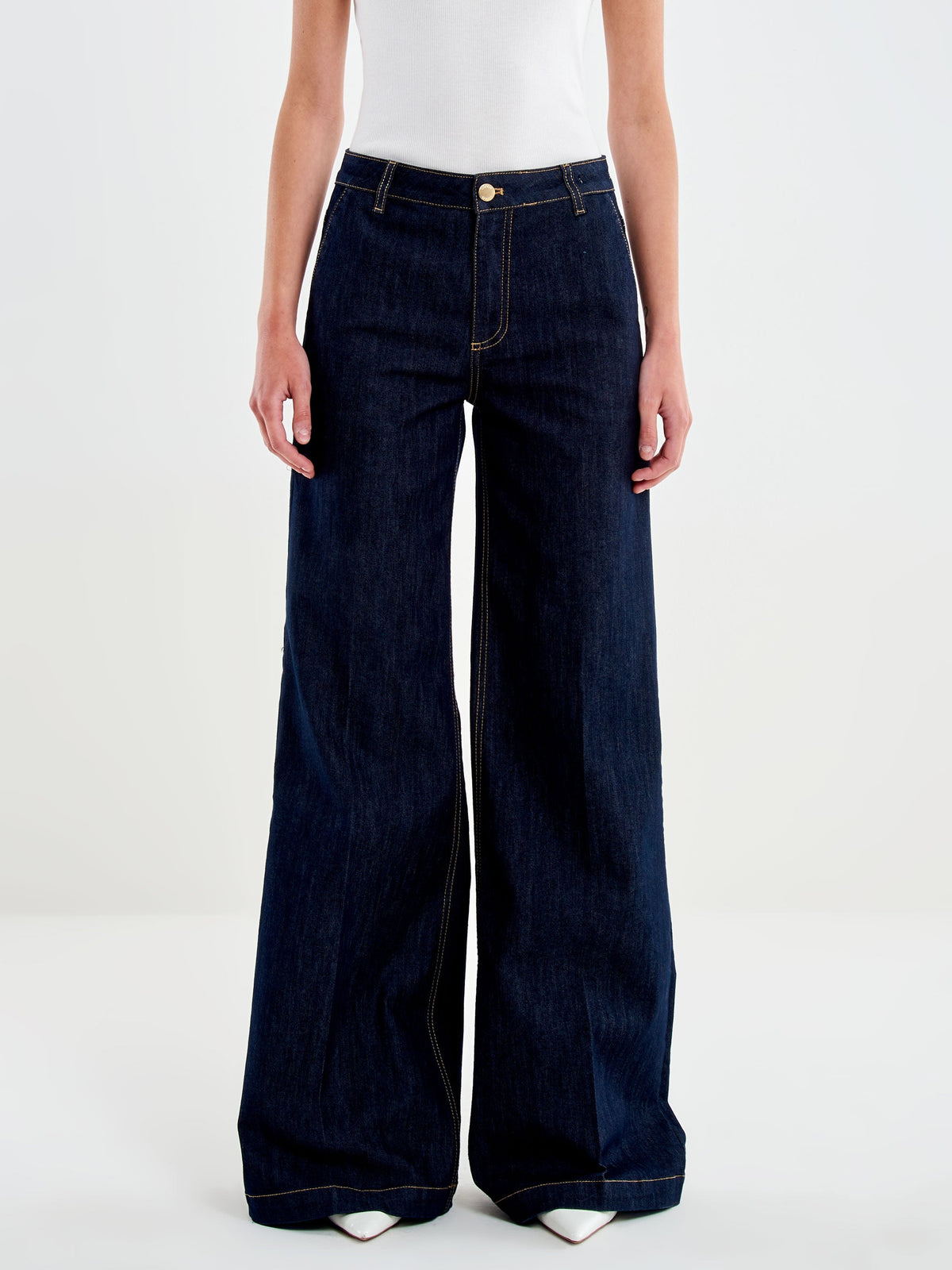 Vicolo DAC5066 - Jeans Elena Wide Leg Denim Rinse - Foto 2
