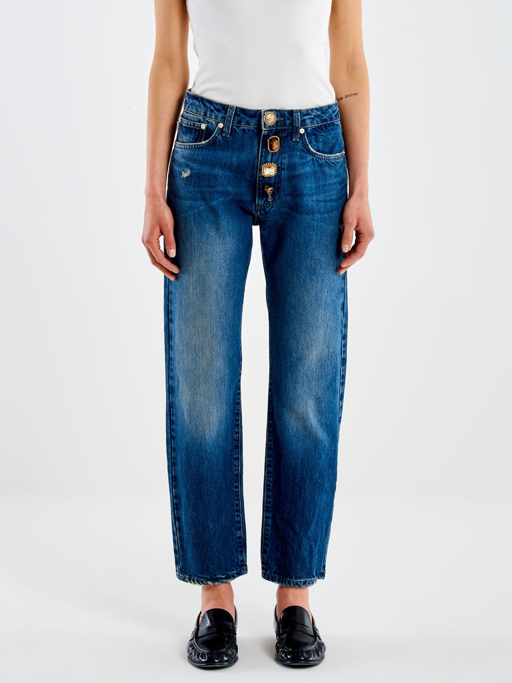 Vicolo DAC5099 - Jeans Zoe Blu Bottoni Gioiello - Foto 2