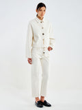 Vicolo DAC5107 - Overshirt in Denim con Bottoni Gioiello