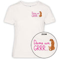 MC2 Saint Barth EMILIE W EMI0002 - T-shirt Emilie in jersey di puro cotone a maniche corte con ricamo - Panna (Dame Leo 10 Emb)