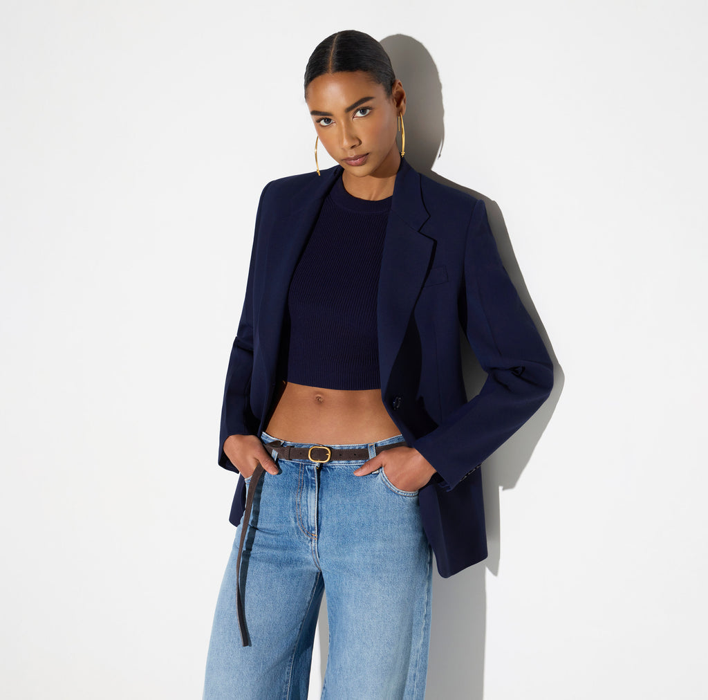 Elisabetta Franchi GI27267E2 - Fluid gabardine jacket