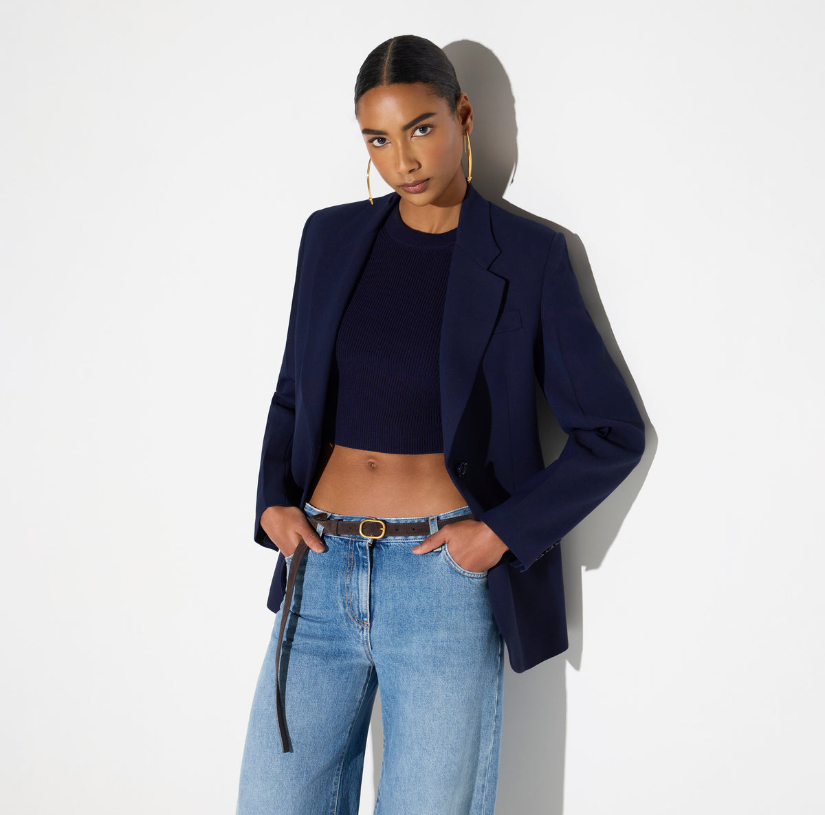 Elisabetta Franchi GI27267E2 - Fluid gabardine jacket
