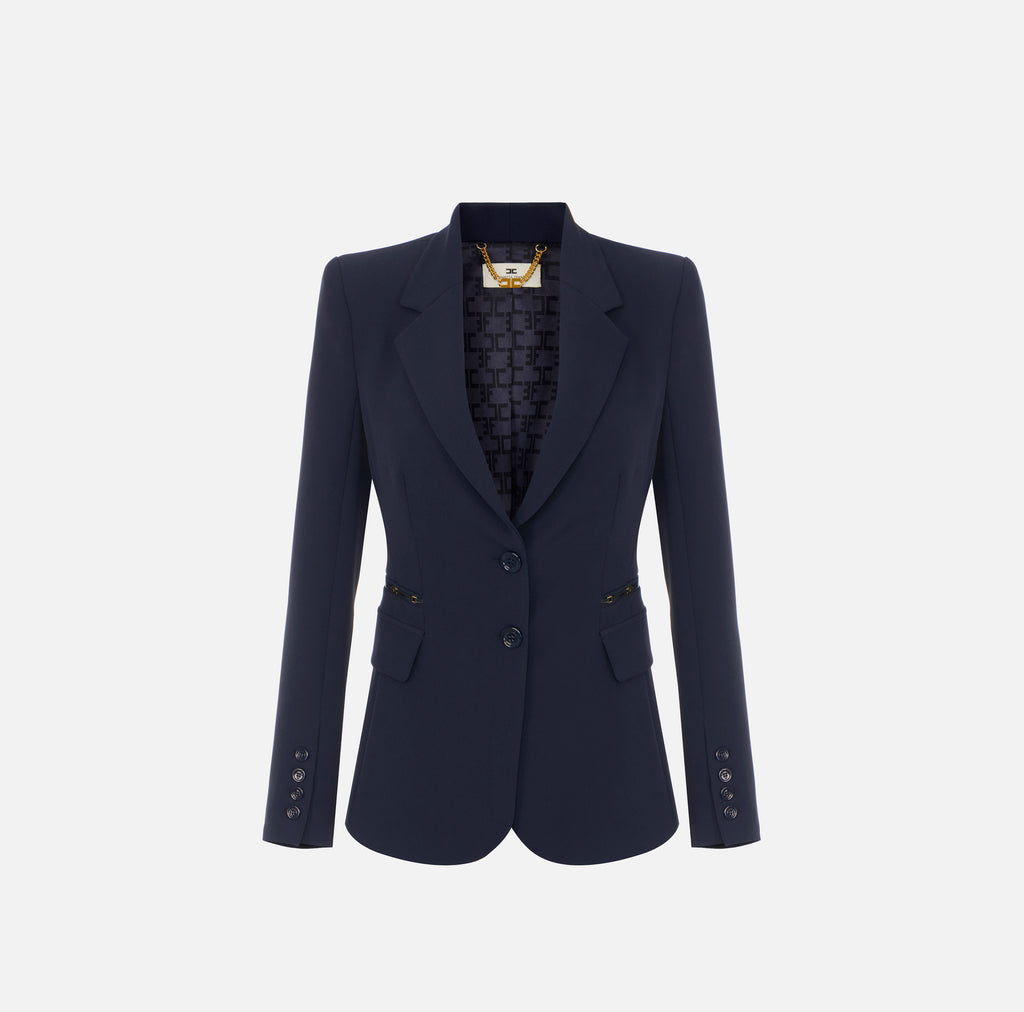 Elisabetta Franchi GI27466E2 - Giacca in doppio crêpe stretch