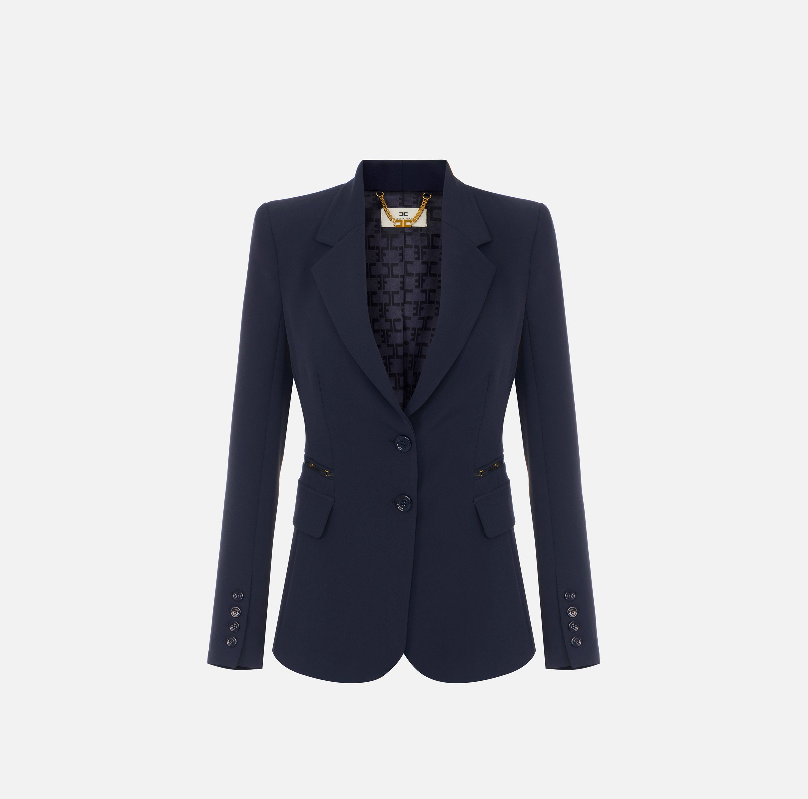Elisabetta Franchi GI27466E2 - Giacca in doppio crêpe stretch