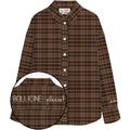 MC2 Saint Barth GIGY FLANNEL GIG0001 - Camicia Gigy in flanella a quadri tartan con colletto classico - Tartan Marrone (Tartan Bollicine 18 Emb)