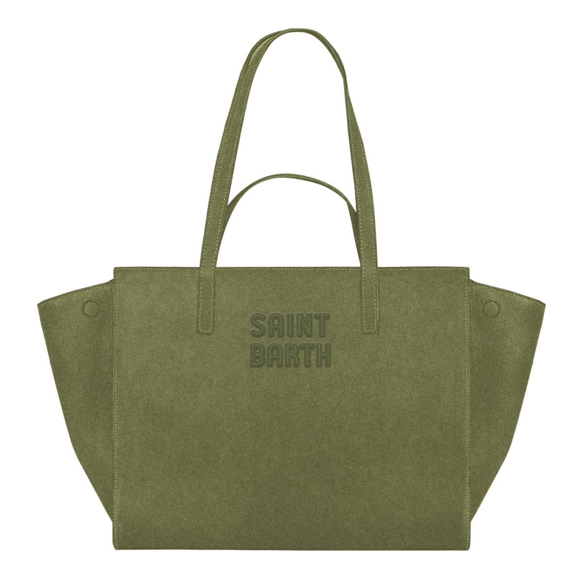 MC2 Saint Barth JOUR BAG MIDI JOBAM01 - Borsa Jour Bag Midi a spalla in vera pelle - Verde Militare (Suede 52)