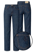 MC2 Saint Barth JUNE DENIM UNE0001 - Pantaloni jeans June a gamba dritta in denim di puro cotone - Blu Denim (Sb Legacy Raw Emb)