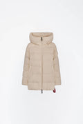 Afterlabel LEVI - Piumino lungo donna Panna fronte