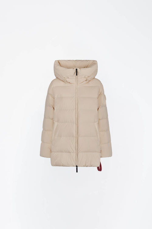 Afterlabel LEVI - Piumino lungo donna Panna fronte