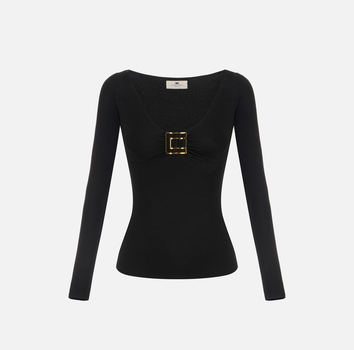 Elisabetta Franchi MD00567E2 - Maglia in jersey con logo gioiello