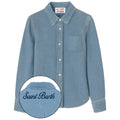 MC2 Saint Barth MEREDITH DENIM MDH002 - Camicia Meredith in denim di cotone con colletto classico e ricamo - Blu Denim (M St Barth Emb)