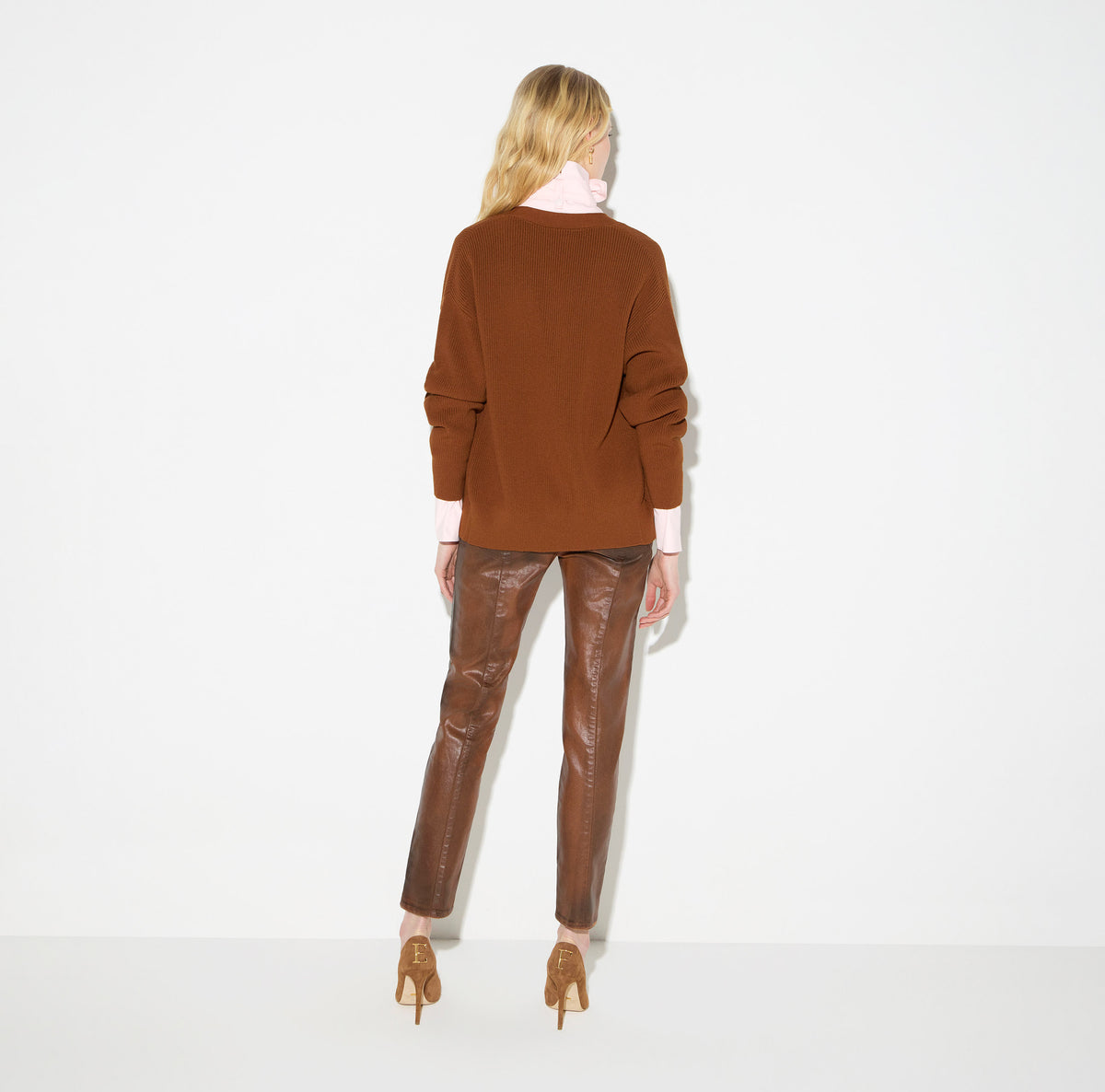 Elisabetta Franchi MK01S66E2 - Cardigan in maglia con bottoni gioiello