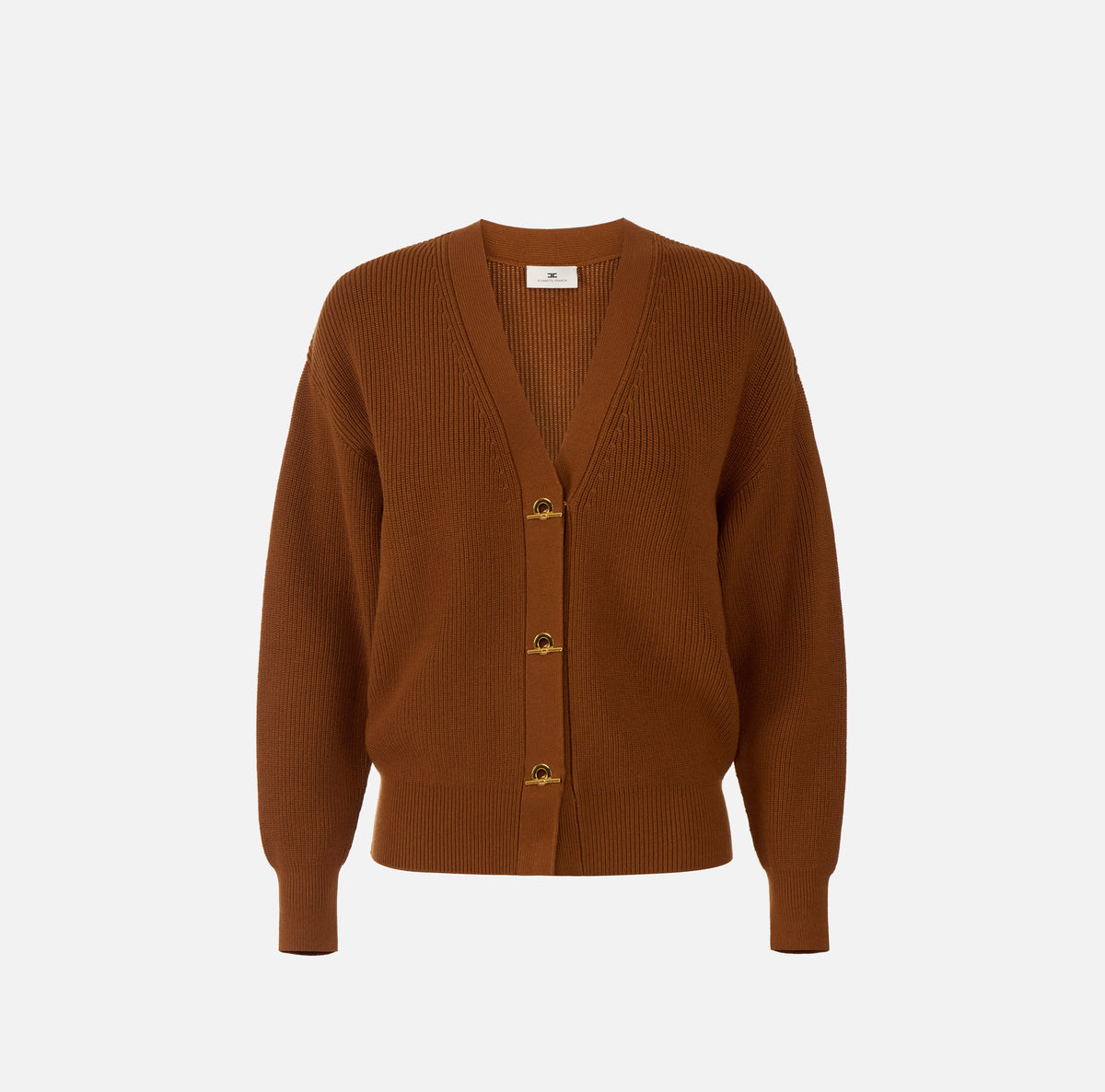 Elisabetta Franchi MK01S66E2 - Cardigan in maglia con bottoni gioiello
