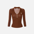 Elisabetta Franchi MK17B66E2 - Polo in maglia a costine
