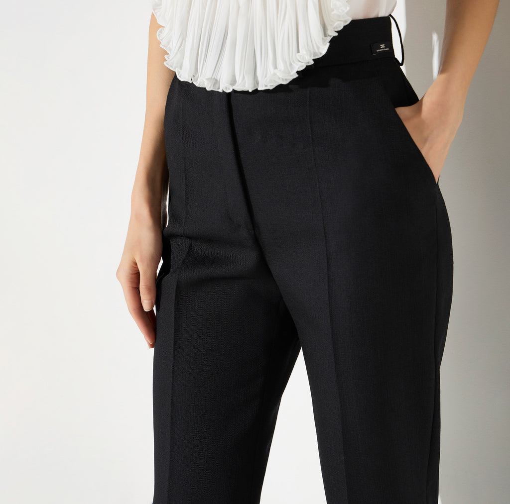 Elisabetta Franchi PA18667E2 - Wool trousers
