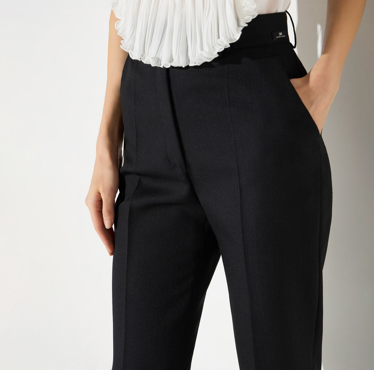 Elisabetta Franchi PA18667E2 - Wool trousers