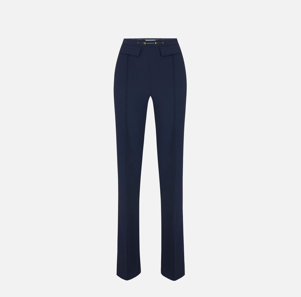 Elisabetta Franchi PA19666E2 - Pantaloni in doppio crêpe stretch