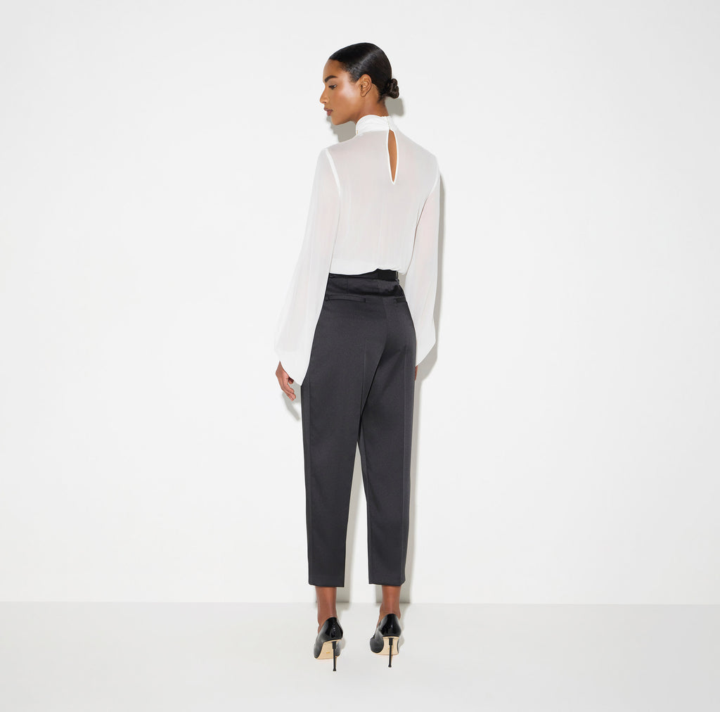 Elisabetta Franchi PA20366E2 - Pantaloni in raso stretch