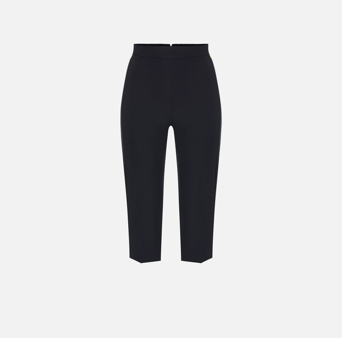 Elisabetta Franchi PA20567E2 - Pantaloni in crêpe leggero e raso