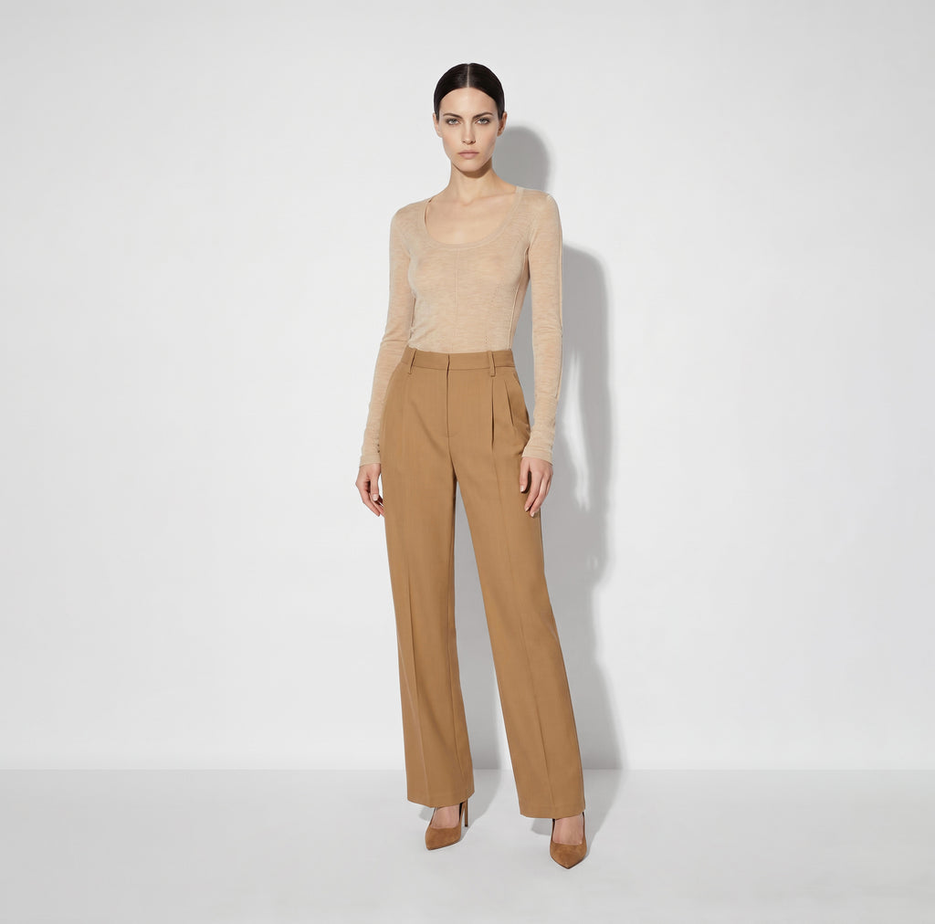 Elisabetta Franchi PA21367E2 - Pantaloni in gabardina fluida